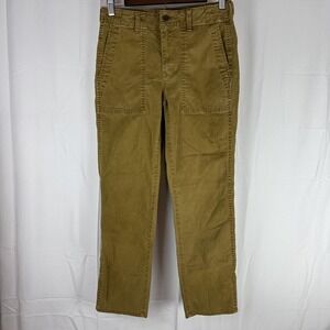 Madewell Utility Pants Womens 26 Olive Slim Straight Fair Trade‎ Pockets NV135